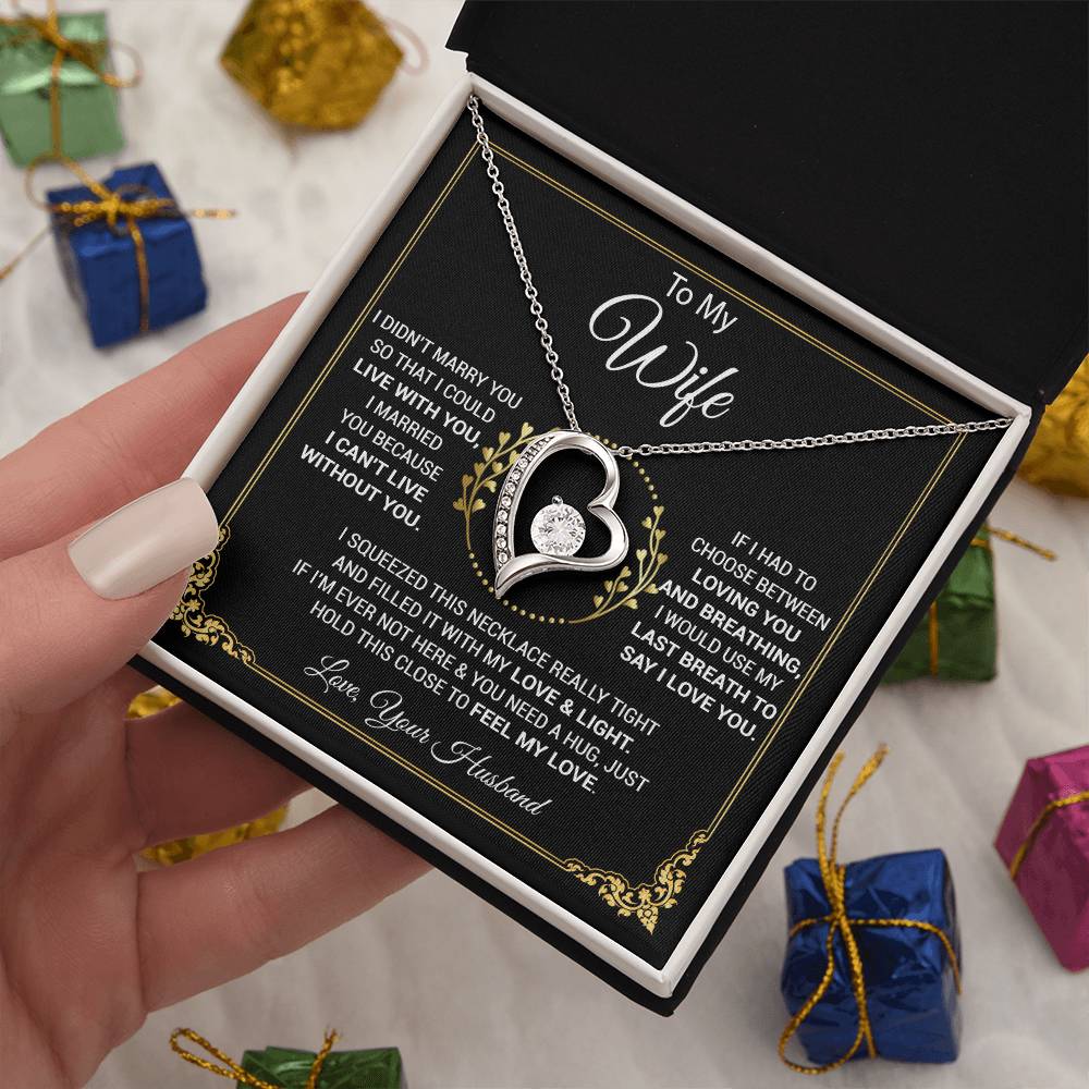 To My Wife Necklace, Wife Gift From Husband, Wife Husband, Christmas Gift