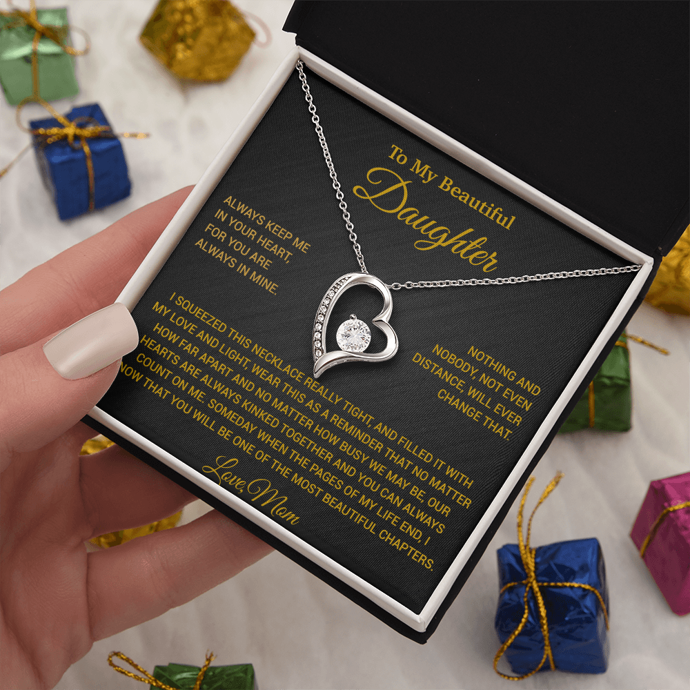 To My Daughter Necklace, Daughter Mother Necklace, Daughter Gift From Mom 9_6_Gold