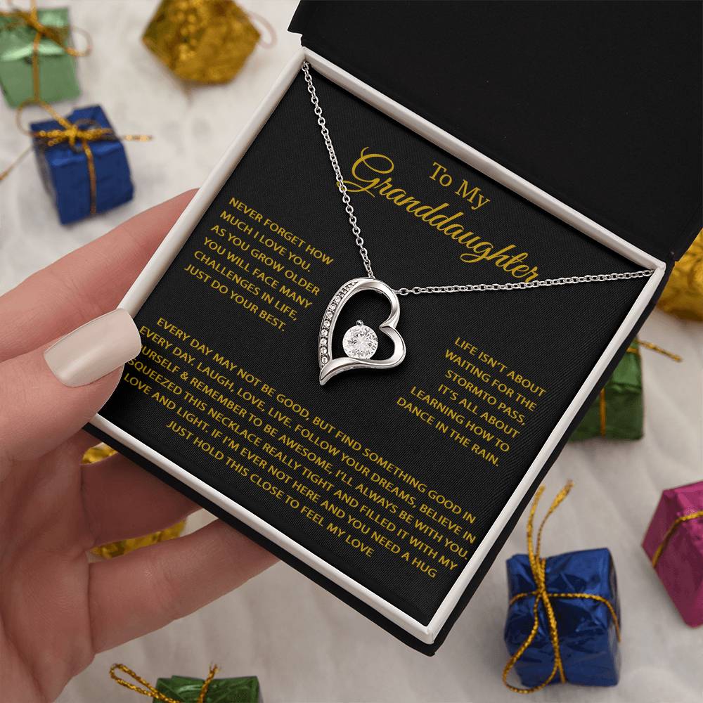 To My Granddaughter Necklace, Birthday Gift For Granddaughter, Birthday Gifts 26_9