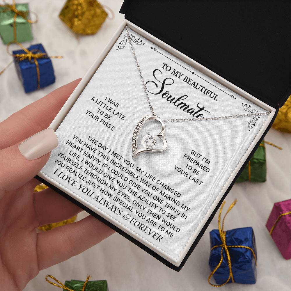 To My Soulmate Necklace, Birthday Gifts For Her, Christmas Gift For Soulmate