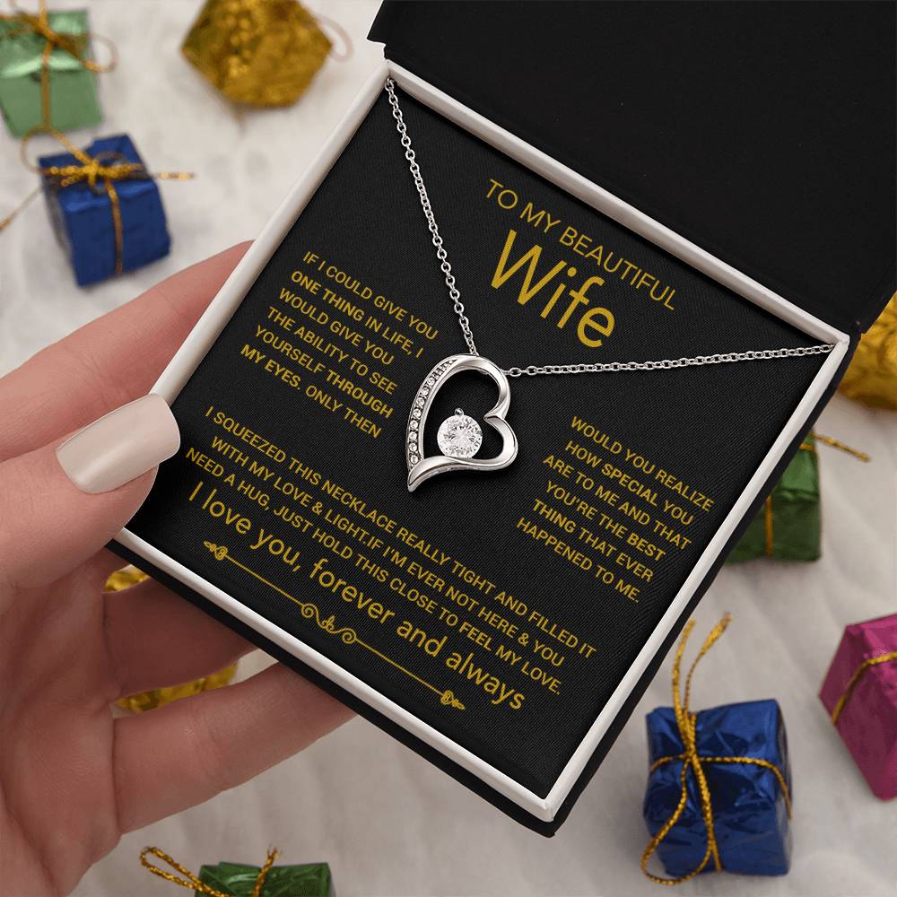 To My Wife Necklace, Christmas Gifts For Women, Anniversary Gift For Wife 8_10_Gold