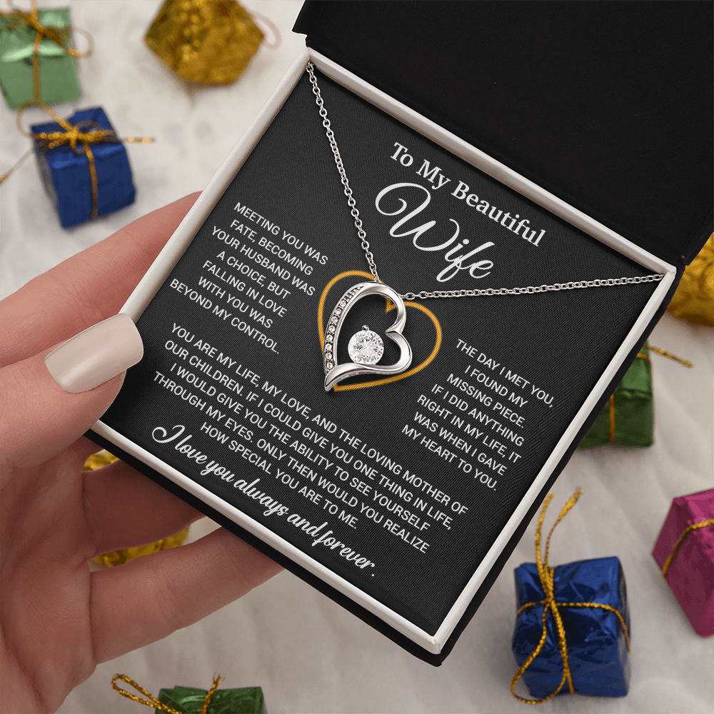 To My Wife Necklace, Christmas Gifts For Women, Anniversary Gift For Wife 10_12_Black