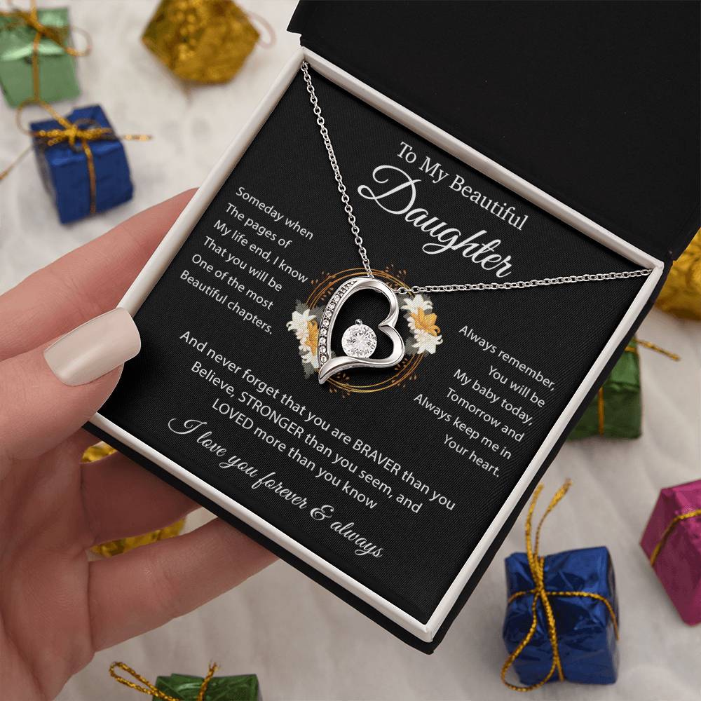 To My Daughter Necklace, Gift To Daughter, Daughter Gift, Christmas Gift Necklace