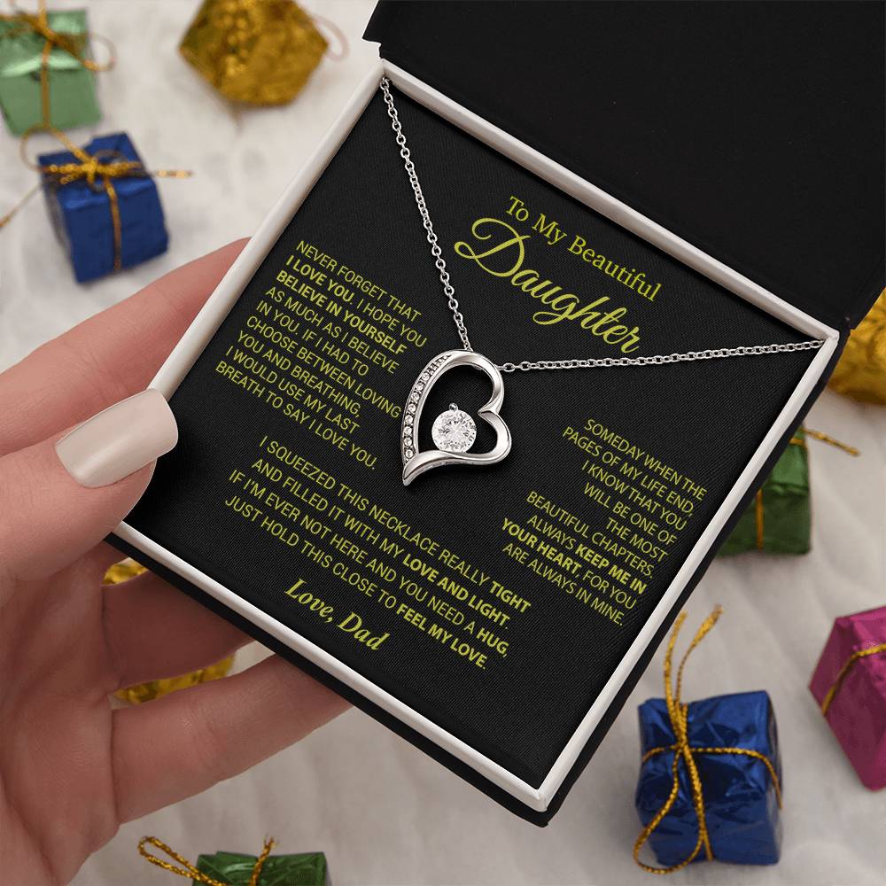 To My Daughter Necklace, Daughter Father Necklace, Daughter Gift From Dad 6_9_xanh
