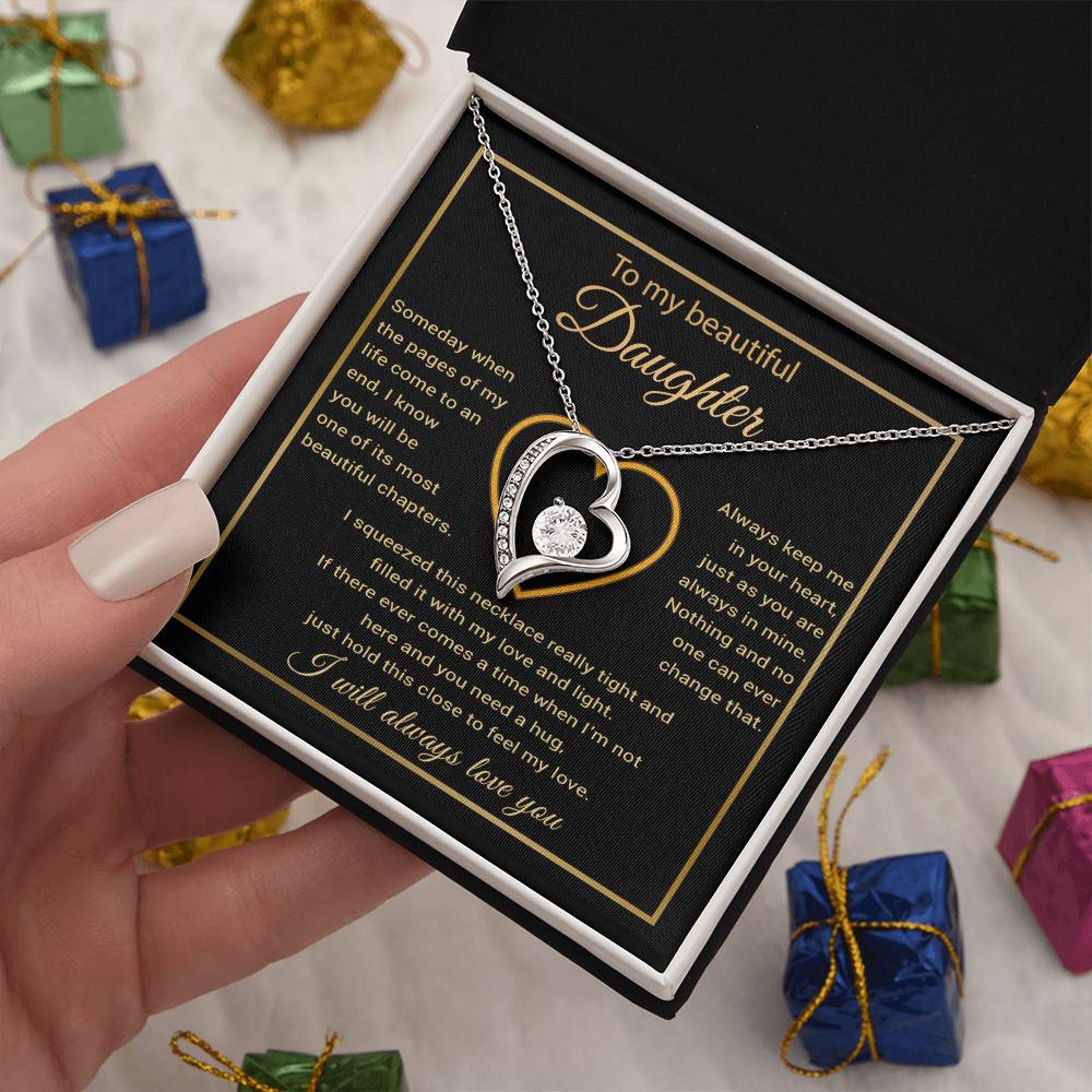 To My Daughter Necklace, Gift For Daughter From Dad, Daughter Father Necklace 28_11_Gold