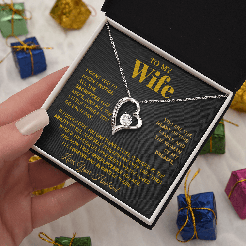 To My Wife Necklace, Christmas Gifts For Women, Anniversary Gift For Wife 6_10_Gold