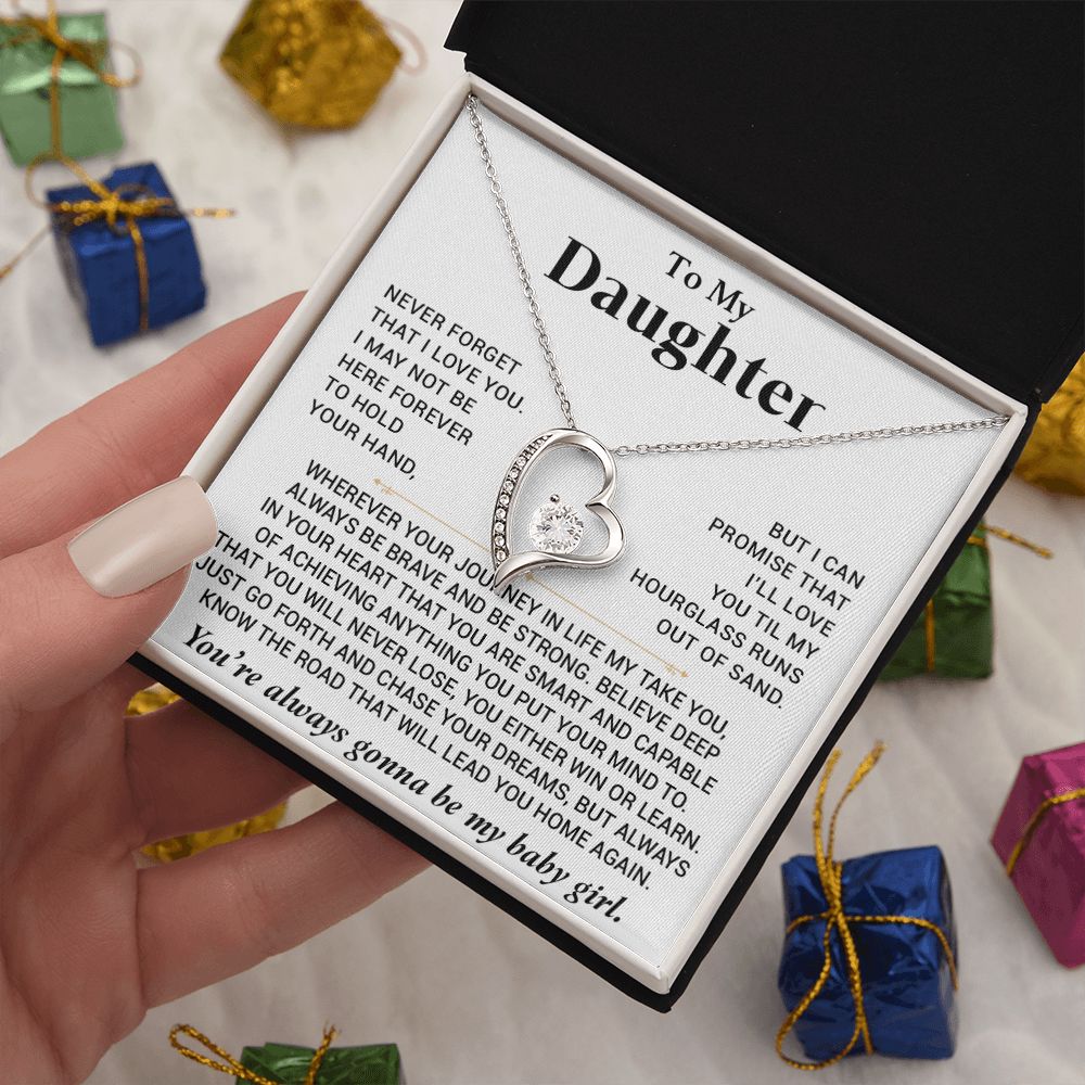 To My Daughter Necklace, Daughter Father Necklace, Daughter Gift From Dad, Mom88