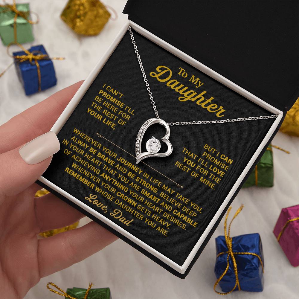 To My Daughter Necklace, Gift for Daughter from Dad, Daughter Father Necklace 11_10_Gold