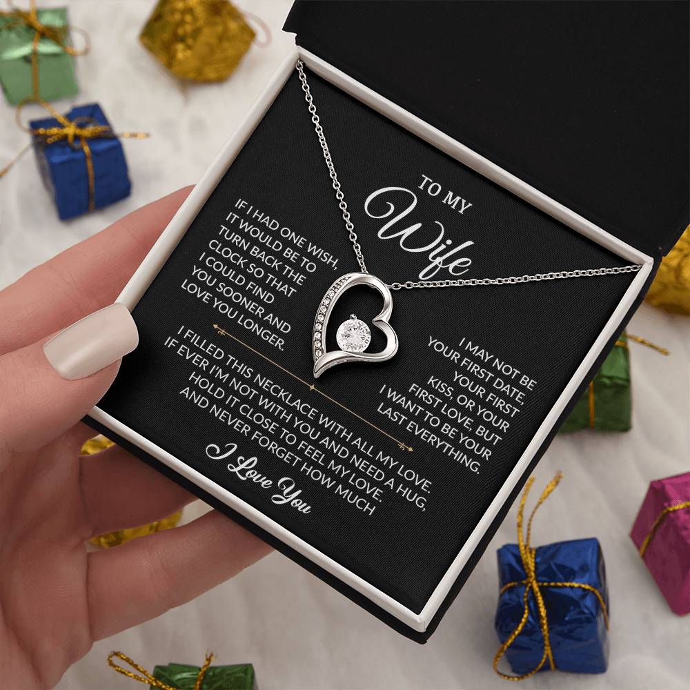 To My Wife Necklace, Gift For Wife, Anniversary Gift For Wife, Necklace For Wife 2_8_Black
