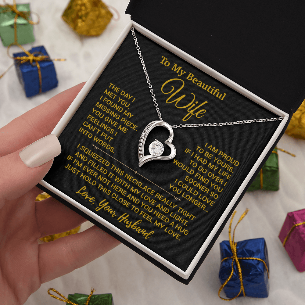 To My Wife Necklace, Christmas Gifts For Women, Anniversary Gift For Wife 14_2_Gold