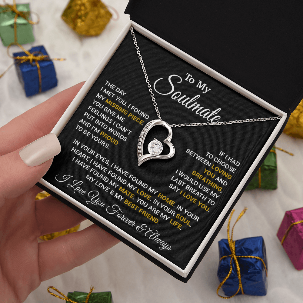 To My Soulmate Necklace, Valentines Day Gift, Gift For Wife, Anniversary Gift 14_2