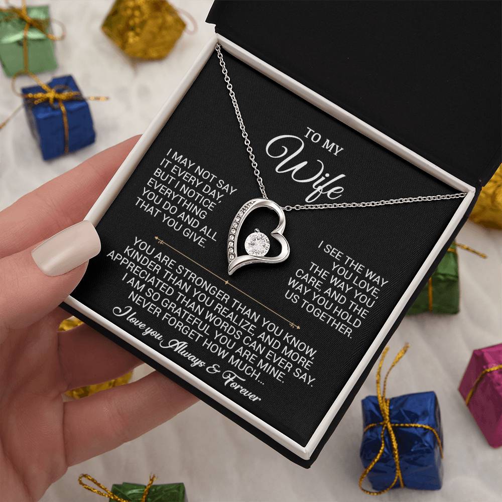 To My Wife Necklace, Gift For Wife, Anniversary Gift For Wife, Christmas Gift 27_9_Black
