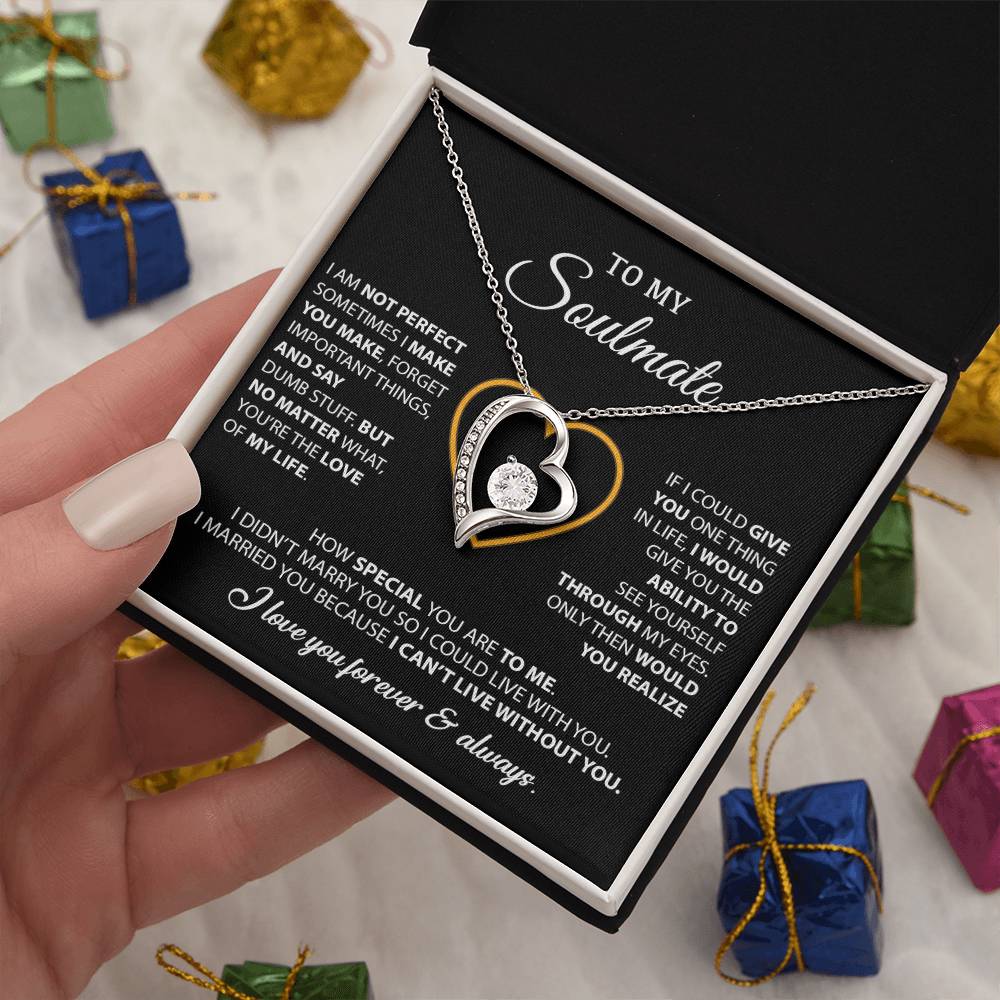 To My Soulmate Necklace, Gift For Wife From Husband, Valentines Gift For Wife 12_2_Black