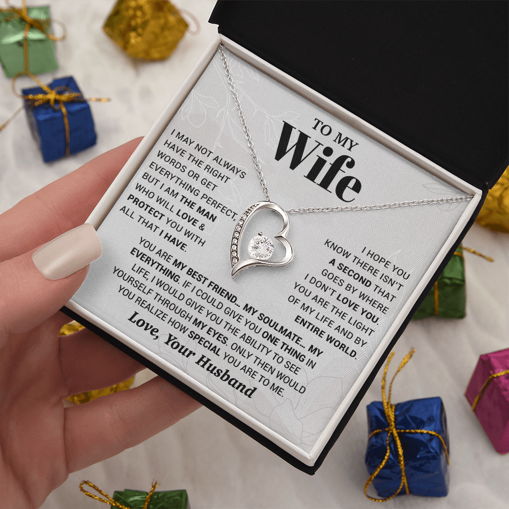 To My Wife Necklace, Christmas Gifts For Women, Anniversary Gift For Wife 13_10_White