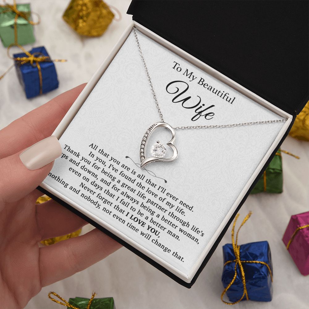 To My Wife Necklace, Gift For Wife, Anniversary Gift For Wife, Christmas Gifts
