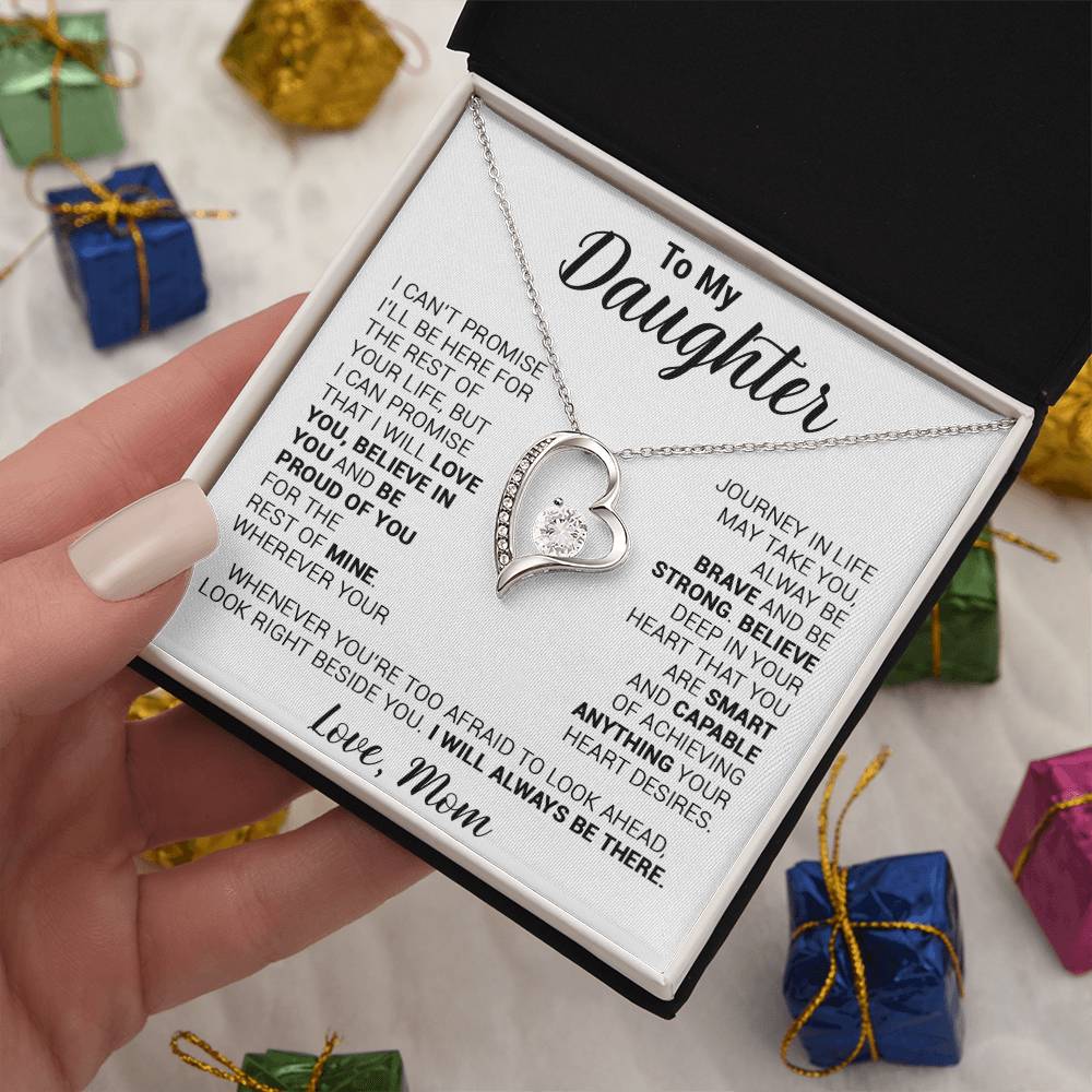 To My Daughter Necklace, Daughter Mother Necklace, Daughter Gift From Mom 21_8_White