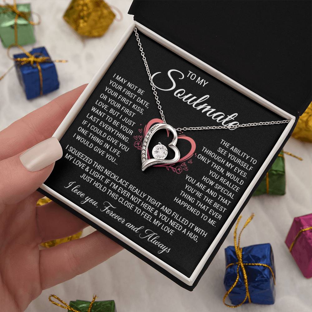 To My Soulmate Necklace, Gift for Wife, Girlfriend, Anniversary Necklace, Soulmate Gift, Christmas Gift