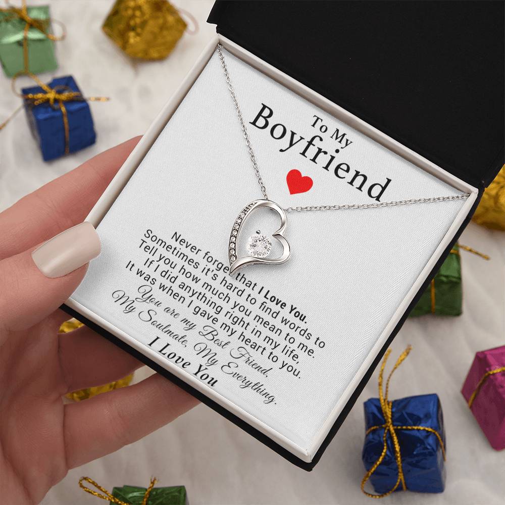 To My Boyfriend Necklace, Birthday Gift from Girlfriend, Anniversary Gift, Valentines Gift