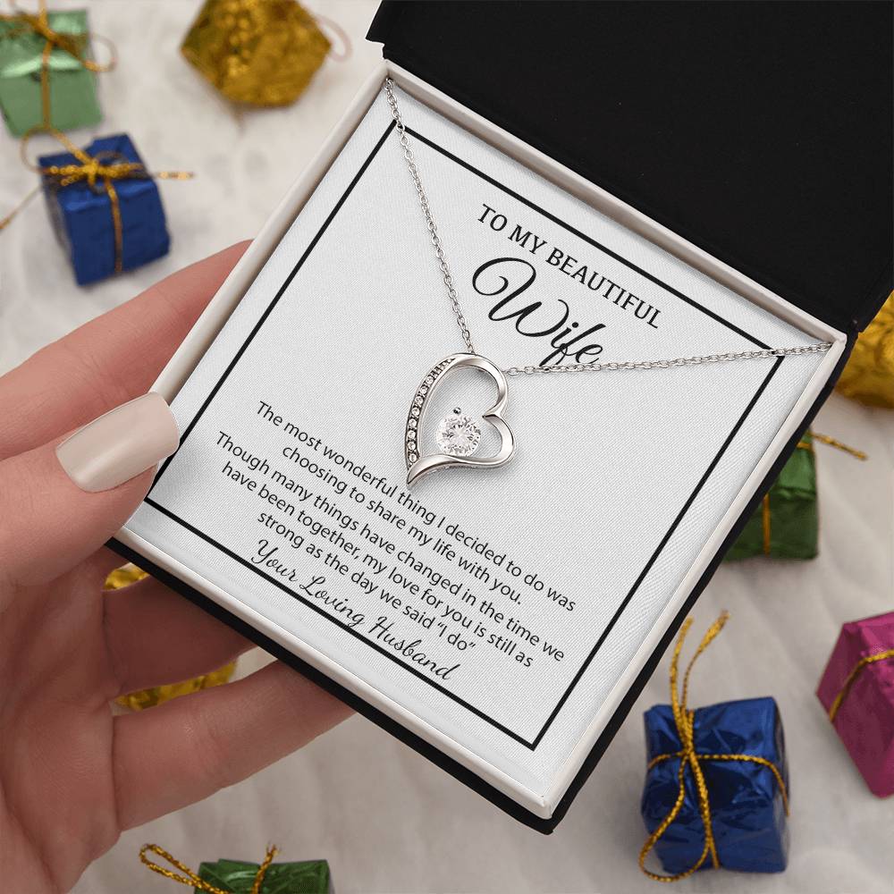 To My Wife Necklace, Christmas Gifts For Women, Anniversary Gift For Wife 4_12_White