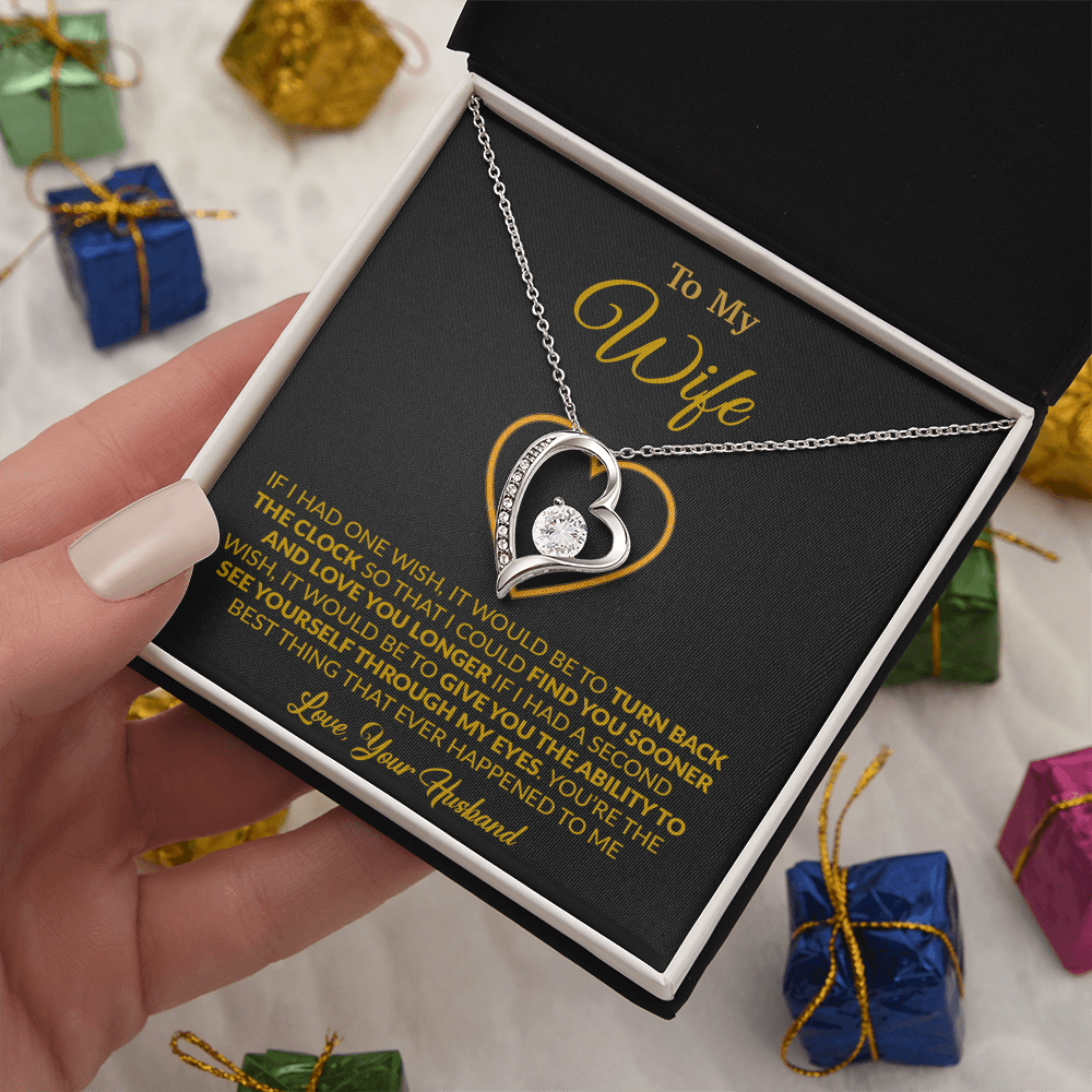 To My Wife Necklace, Gift For Wife, Anniversary Gift For Wife, Necklace For Wife 13_1_Gold