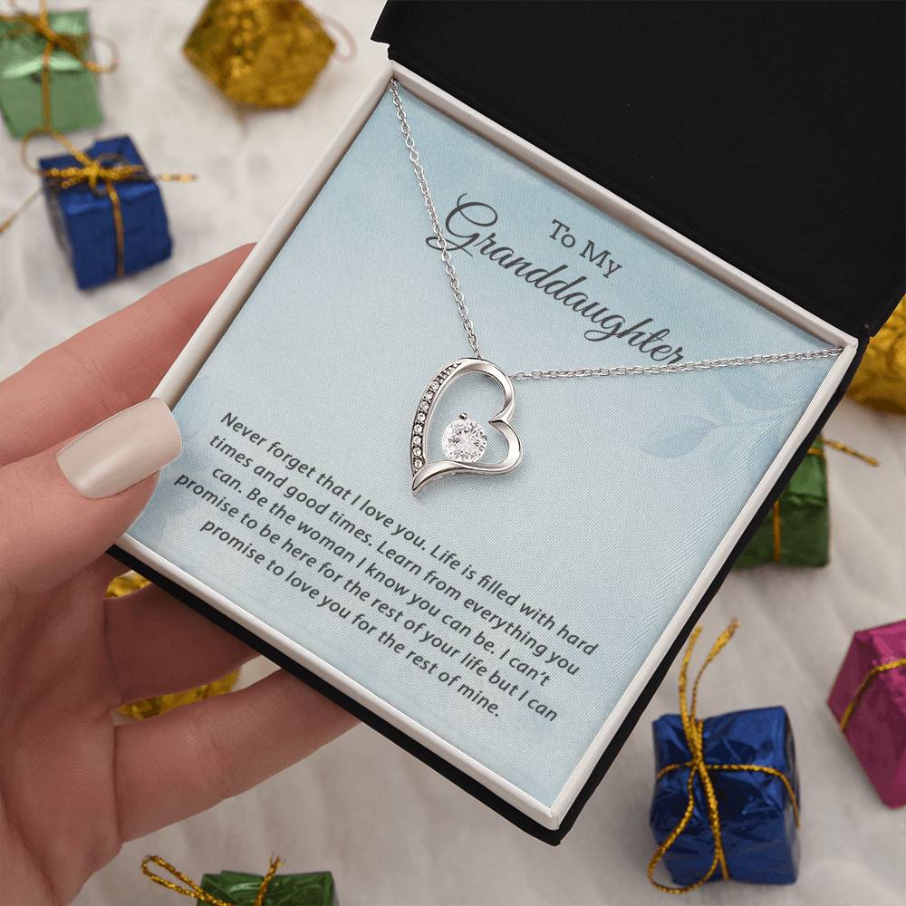 To My Granddaughter Necklace, Grandma Granddaughter Jewelry, Birthday Gift For Granddaughter