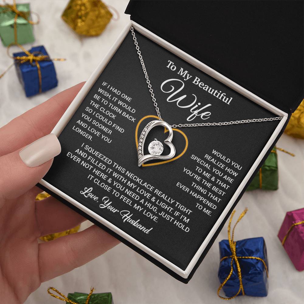 To My Wife Necklace, Gift For Wife, Anniversary Gift For Wife, Necklace For Wife 28_5_Black