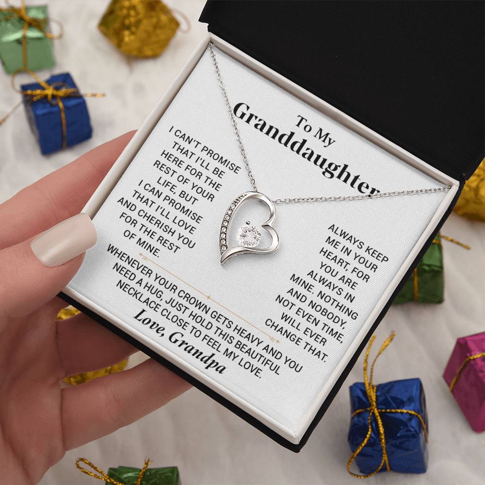 To My Granddaughter Necklace, Granddaughter Gift from Grandma, Gift from Grandpa_NEW
