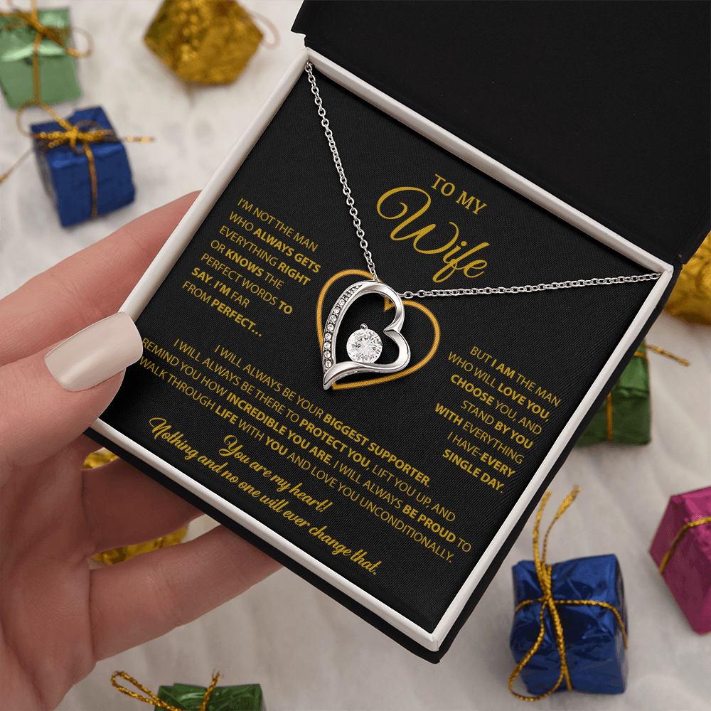 To My Wife Necklace, Gift For Wife, Anniversary Gift For Wife, Necklace For Wife 14_1_Gold