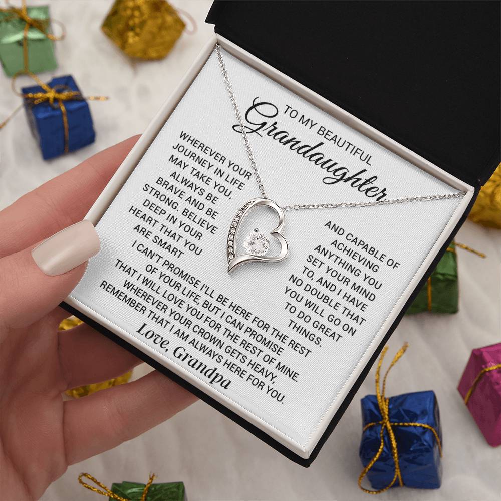 To My Granddaughter Necklace, Birthday Gift For Granddaughter, Birthday Gifts 8_8
