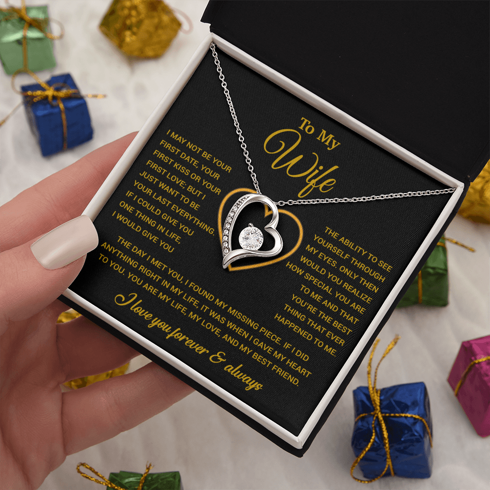 To My Wife Necklace, Christmas Gifts For Women, Anniversary Gift For Wife 29_12_Gold
