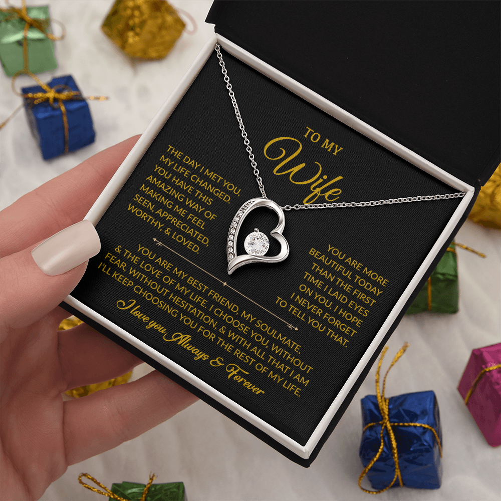 To My Wife Necklace, Gift For Wife, Anniversary Gift For Wife, Necklace For Wife