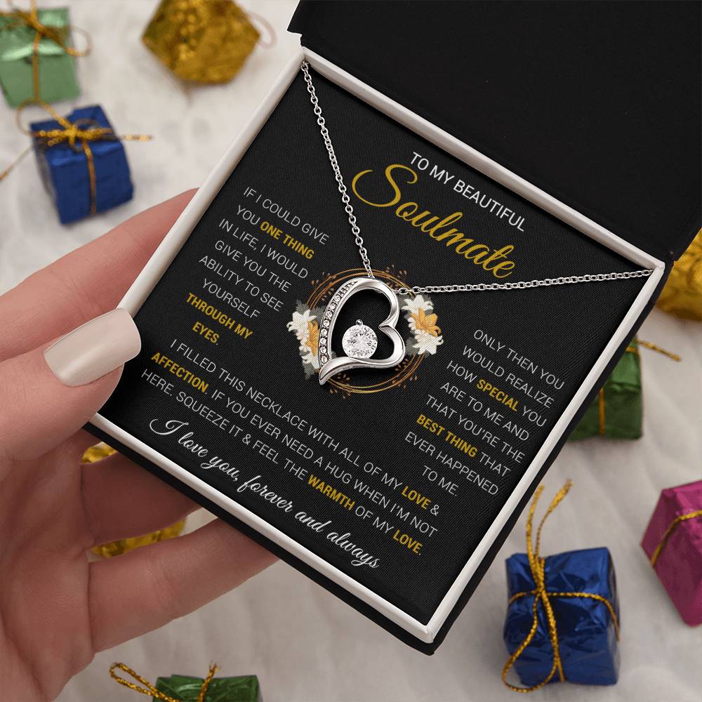 To My Soulmate Necklace Gift For Wife Girlfriend Birthday Anniversary Christmas
