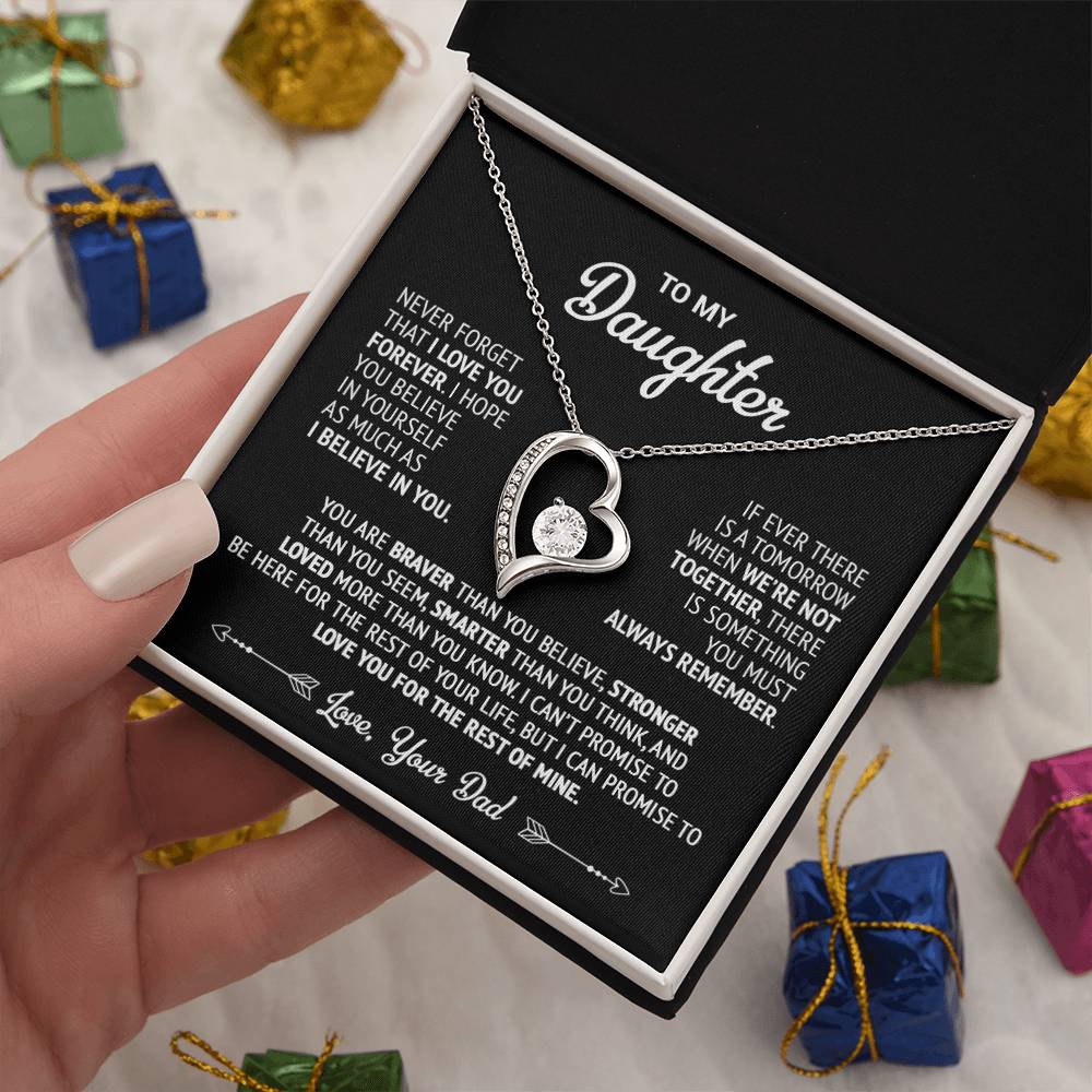 To My Daughter Necklace, Daughter Father Necklace, Daughter Gift From Dad1