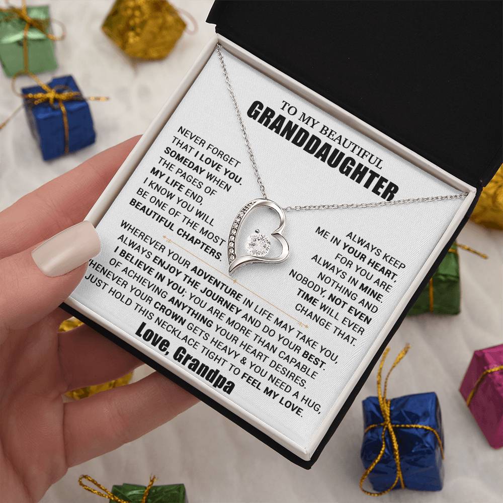 To My Granddaughter Necklace, Granddaughter Gift from Grandpa, Christmas Gift 10_10