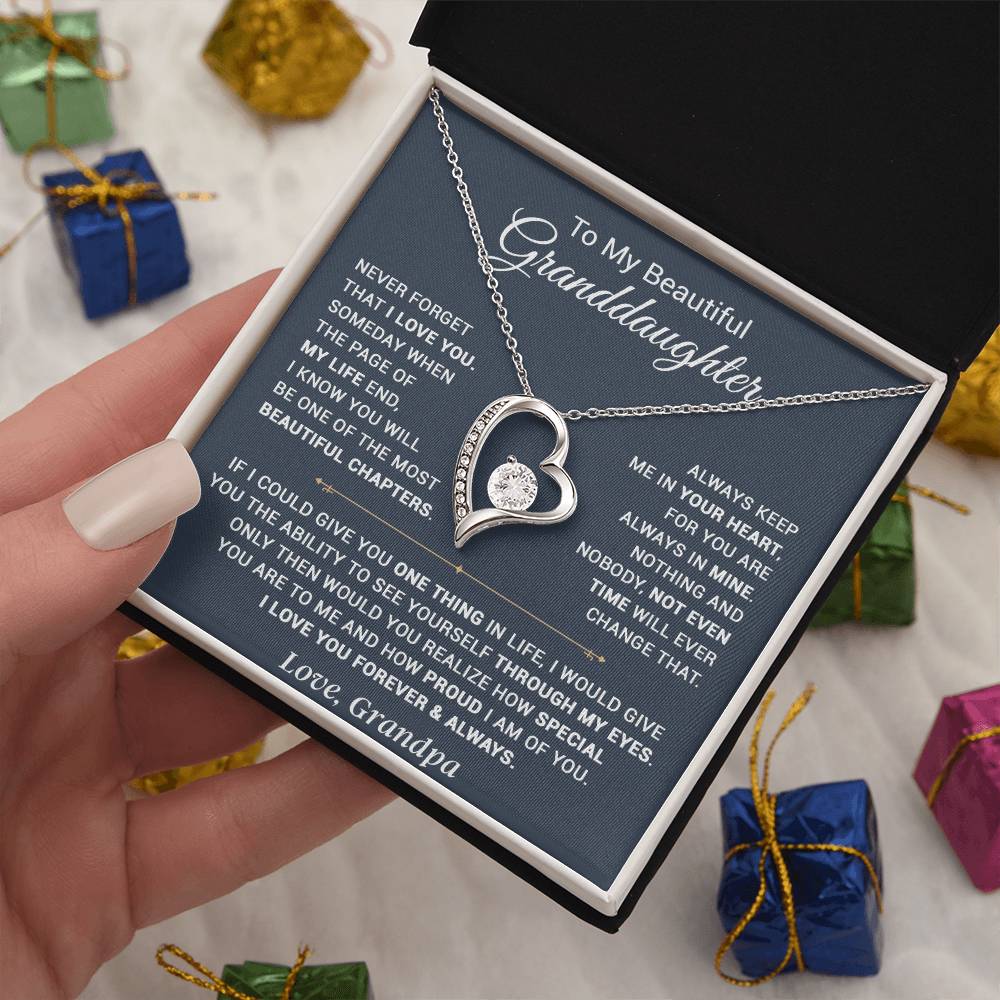 To My Granddaughter Necklace, Xmas Birthday Gift For Granddaughter From Grandpa 13_9