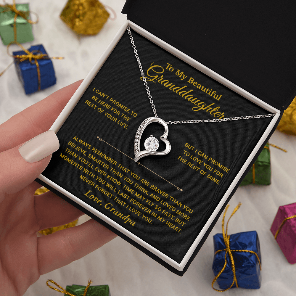To My Granddaughter Necklace, Birthday Gift For Granddaughter, Birthday Gifts 21_7_Gold
