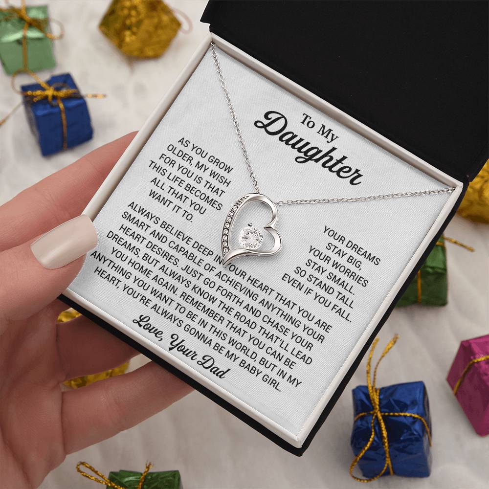 To My Daughter Necklace, Daughter Father Necklace, Daughter Gift From Dad 1_8