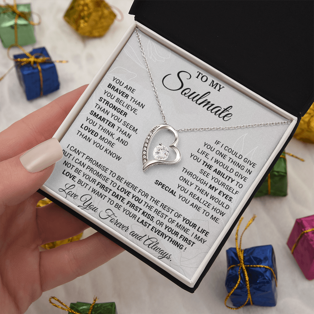To My Soulmate Necklace, Necklace Gift, Soulmate Gift, Soulmate Jewelry