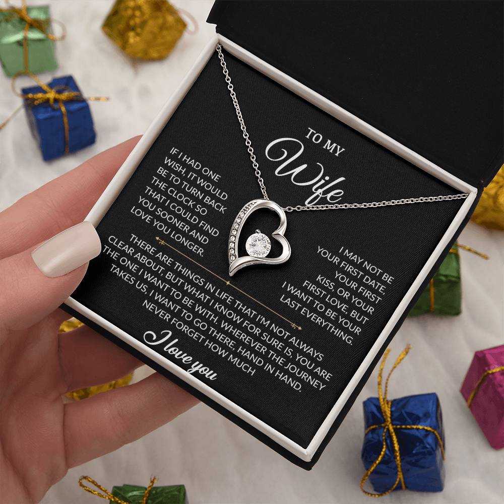 To My Wife Necklace, Gift For Wife, Anniversary Gift For Wife, Necklace For Wife 28_7_Black
