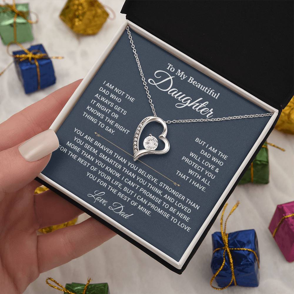 To My Daughter Necklace, Gift for Daughter from Dad, Father Daughter Necklace