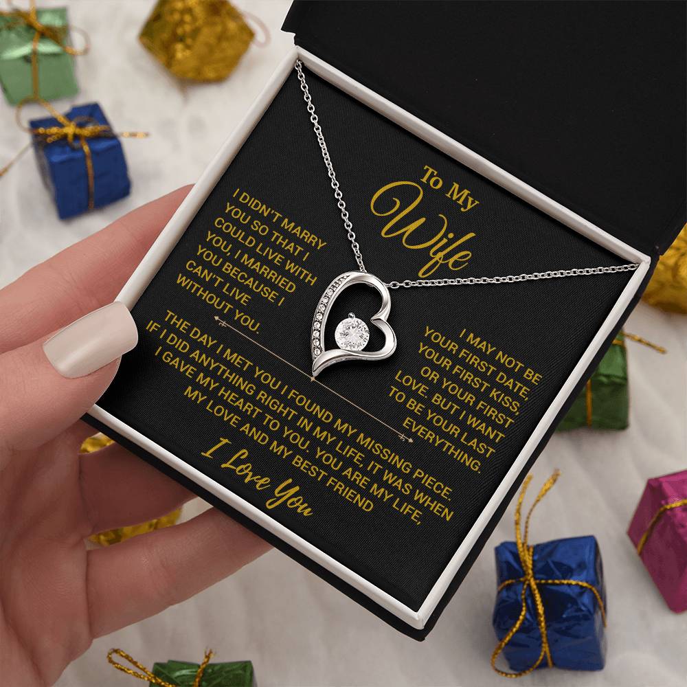To My Wife Necklace, Christmas Gifts For Women, Anniversary Gift For Wife 16_11_Gold