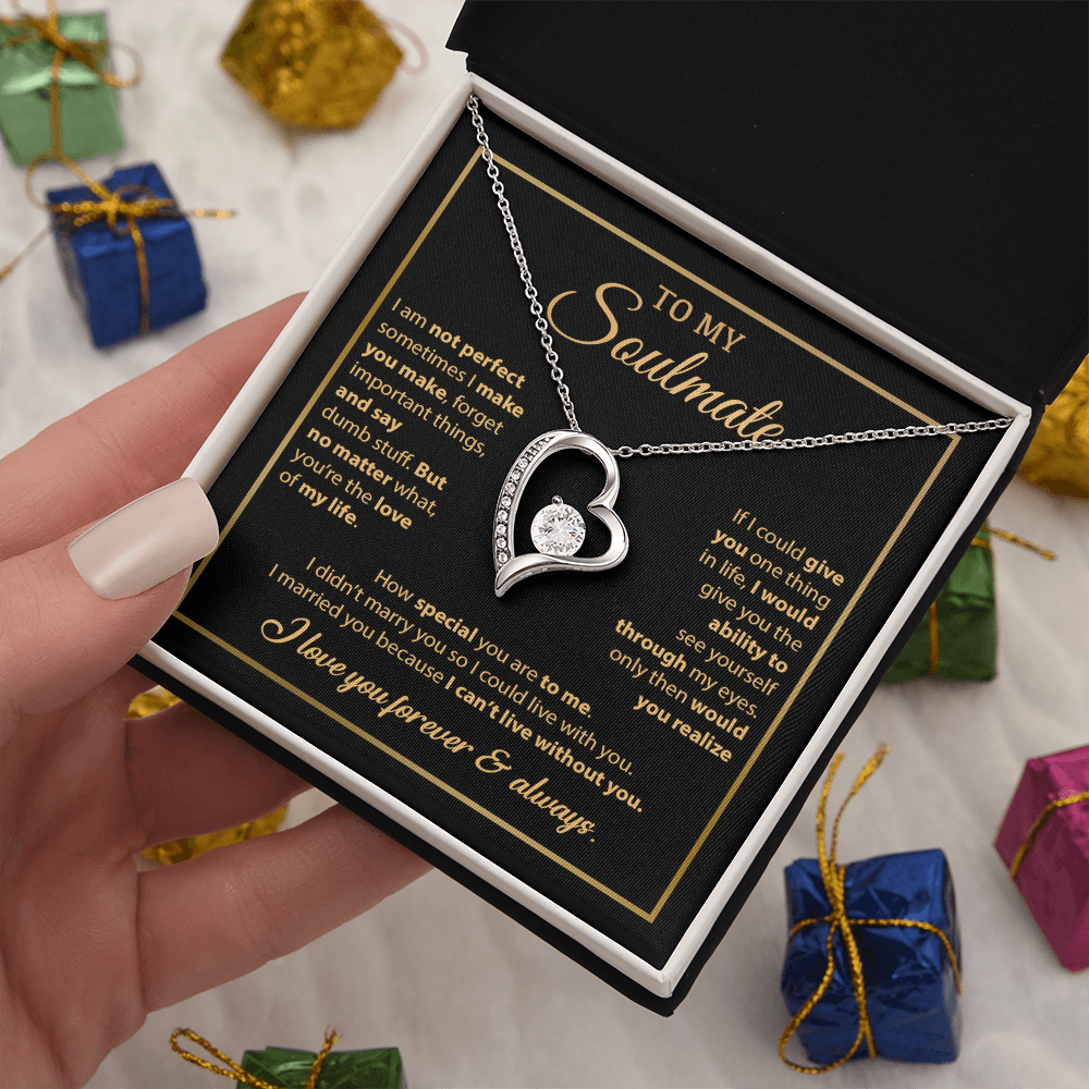 To My Soulmate Necklace, Gift For Wife From Husband, Valentines Gift For Wife 8_2_Gold