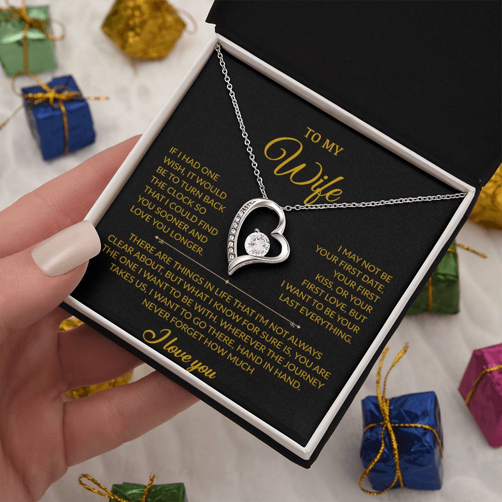To My Wife Necklace, Gift For Wife, Anniversary Gift For Wife, Necklace For Wife 28_7_Gold