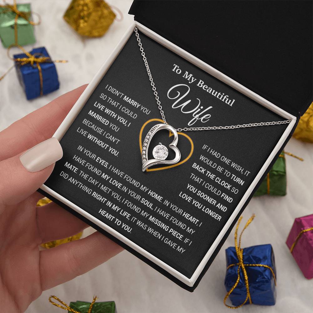 To My Wife Necklace, Gift For Wife, Anniversary Gift For Wife, Necklace For Wife 6_1_Black