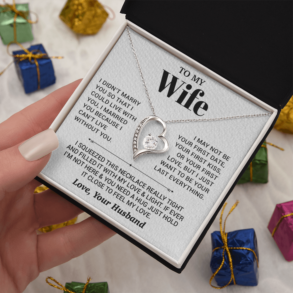To My Wife Necklace, Christmas Gifts For Women, Anniversary Gift For Wife 27_9_White