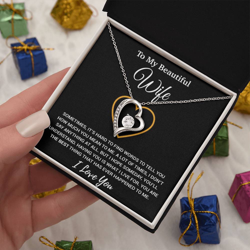 To My Wife Necklace, Christmas Gifts For Women, Anniversary Gift For Wife 21_11_Black