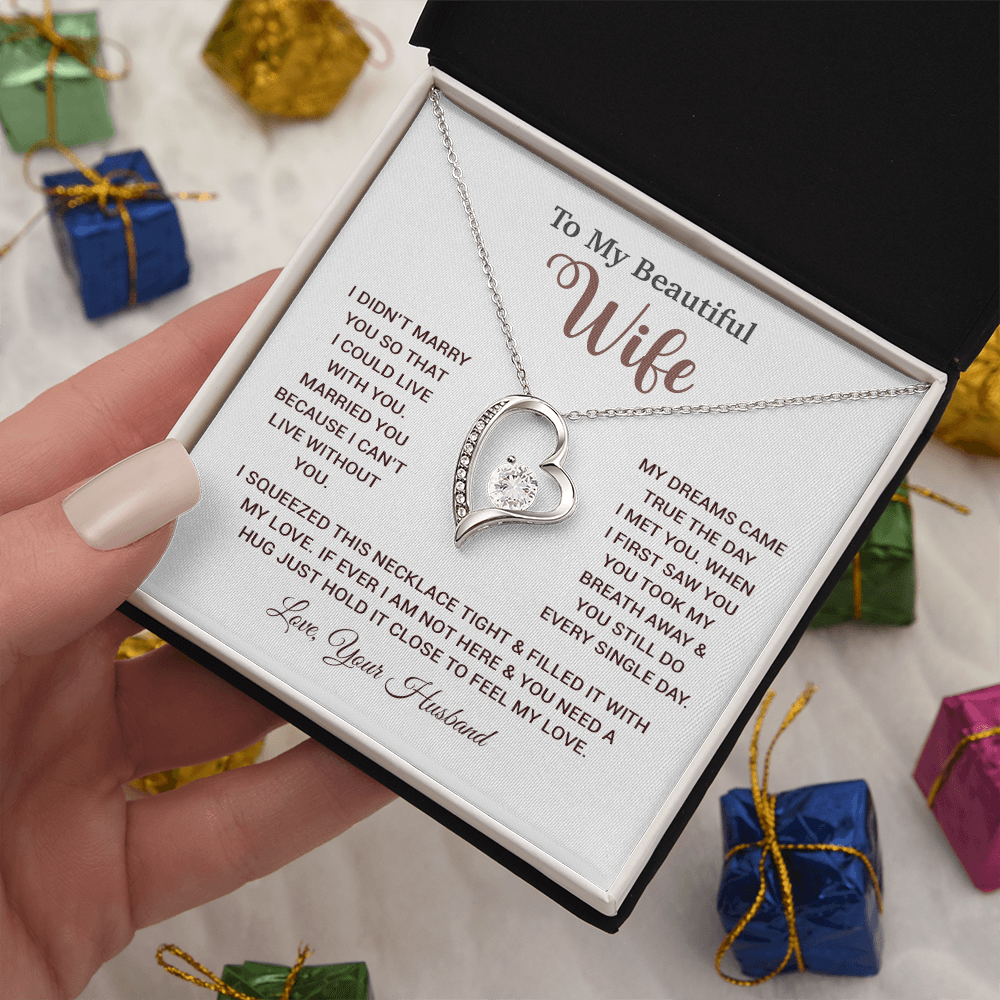 To My Wife Necklace, Wife Gift From Husband, Wife Husband Necklace, Christmas Gift 26_10
