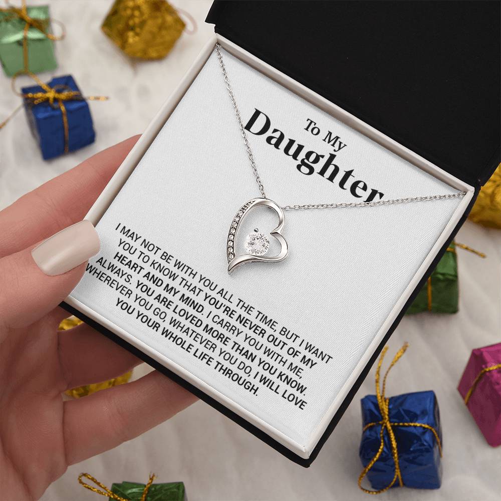To My Daughter Necklace, Daughter Father Necklace, Daughter Gift From Dad, Mom77