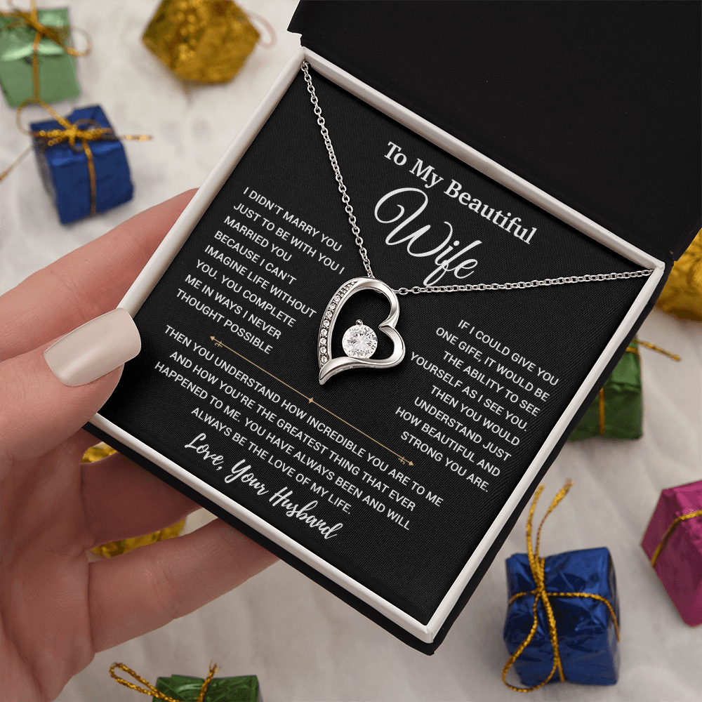 To My Wife Necklace, Christmas Gifts For Women, Anniversary Gift For Wife 11_9_Black