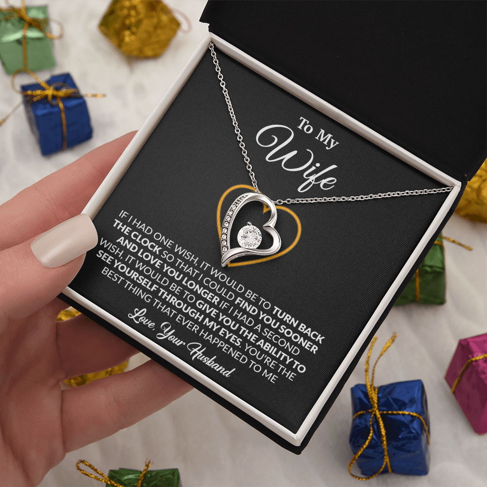 To My Wife Necklace, Gift For Wife, Anniversary Gift For Wife, Necklace For Wife 13_1_Black